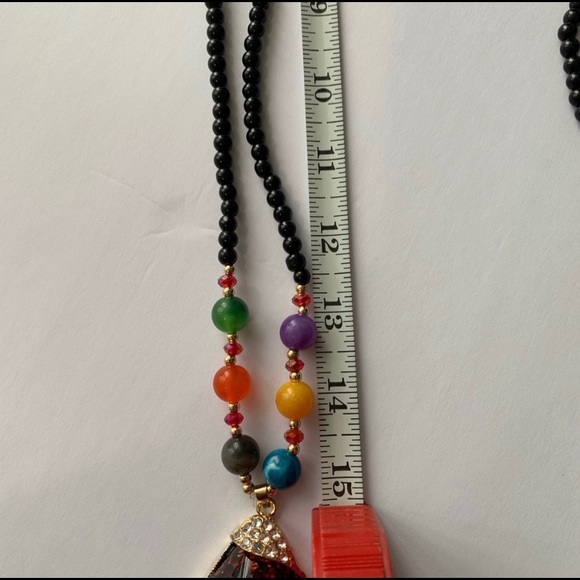 Long Ethnic Statement Necklace - Picture 5 of 6